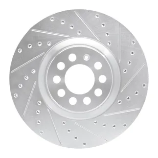 R1 Concepts EDZ-74021R Brake Rotor Drilled and Slotted Silver